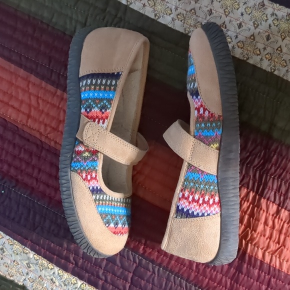 ORTHAHEEL* podiatrist designed multicolour boho western fleece lined shoes sz 37 - Picture 6 of 14